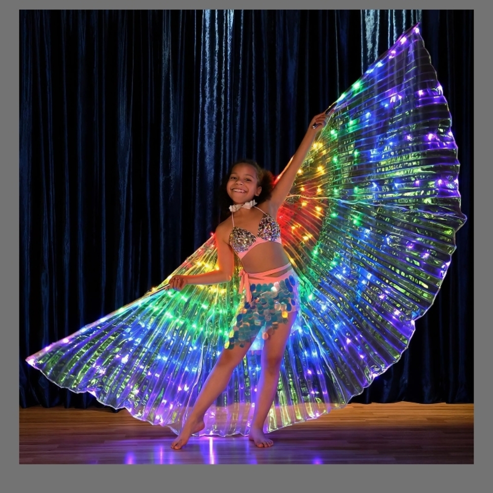 Vibrant LED Light-Up Performance Wings